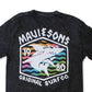 Maui and Sons Men's Surf Thrasher Logo Graphic T-Shirt Black Size Small