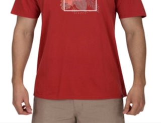 Hurley Men's Floral Break Premium Logo T-Shirt Red Size XXLRG S/S