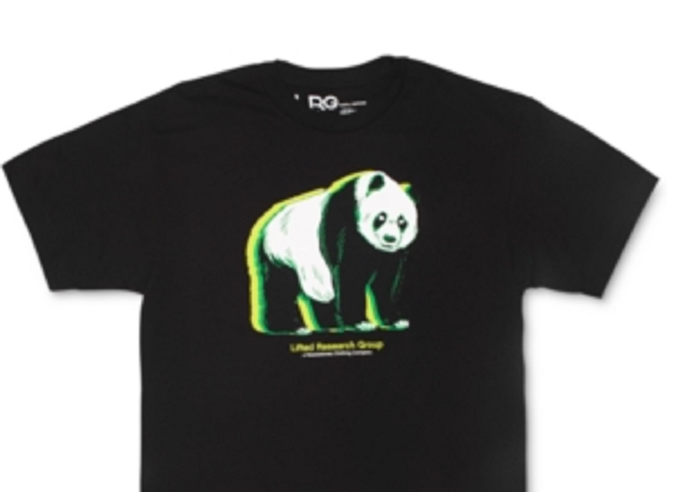 Lrg Men's Glowing Panda Graphic T-Shirt Black Size Small