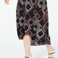 Alfani Women's Geo Print Tulip Hem Dress Red Size Petite Small