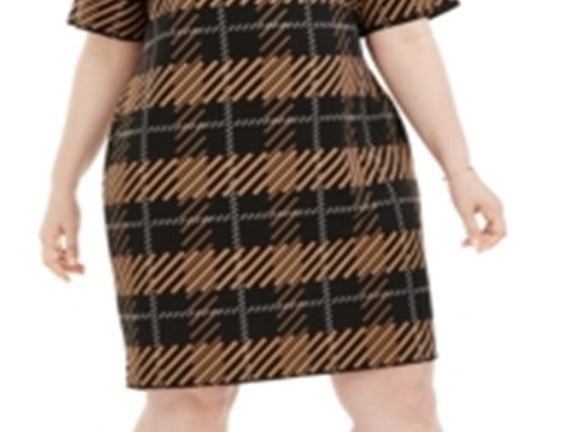 Alfani Women's Printed Sheath Dress Black Size Petite Small