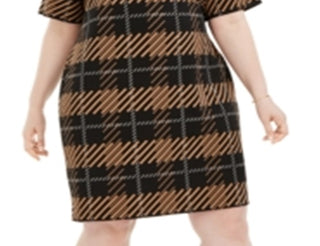 Alfani Women's Printed Sheath Dress Black Size Petite Small