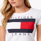 Tommy Hilfiger Women's  Cotton Embroidered Logo T-Shirt White Size 2XL