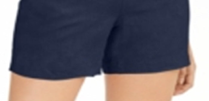 INC International Concepts Women's Linen Belted Shorts Blue Size XX-Large