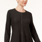 Style & Co Women's Swingy Knit Tunic Top Gray Size Medium