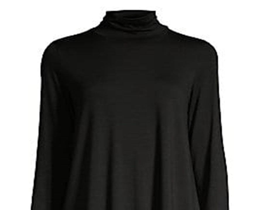 Eileen Fisher Women's Knit Turtleneck Tunic Black Size X-Large