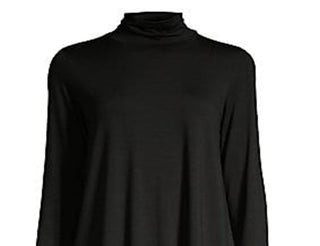 Eileen Fisher Women's Knit Turtleneck Tunic Black Size X-Large