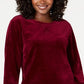 Karen Scott Women's Velour Sweatshirt Purple Size L
