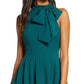 Vince Camuto Women's Bow Neck Fit & Flare Dress Green Size 4