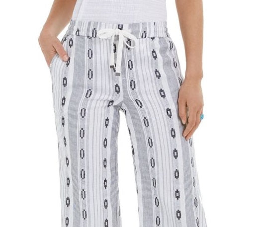 Style & Co Women's Cropped Jacquard Pants White Size X-Small