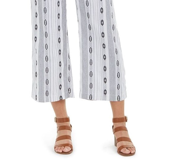 Style & Co Women's Cropped Jacquard Pants White Size X-Small