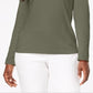 Karen Scott Women's Cotton Scoop Neck Top Green Size Petite Medium