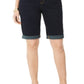 INC International Concepts Women's Curvy Fit Tikglo Cuffed Denim Shorts Blue Size 0
