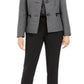 Le Suit Women's Slim-Leg Contrast-Trim Pants Suit Gray Size 14