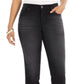 Style & Co Women's Straight Leg Cropped Denim Jeans Black Size 2