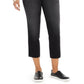 Style & Co Women's Straight Leg Cropped Denim Jeans Black Size 2
