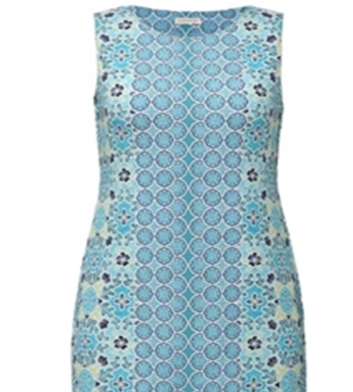 Charter Club Women's Mixed Print Sleeveless Dress Blue Size X-Large