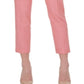Tommy Hilfiger Womens Coral Zippered Pocketed Elastic Waist Partial Skinny Pants Pink Size 4
