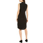 Alfani Women's Sleeveless Tie-Front Shirtdress Deep Black  Size 16
