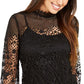Style & Co Lace Bell-Sleeve Top Black Size Large