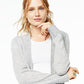 Charter Club Women's Open Front Cashmere Cardigan Silver Size Petite L