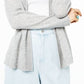 Charter Club Women's Open Front Cashmere Cardigan Silver Size Petite L