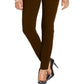 Style & Co Women's Petite Stretch Leggings Two-Pocket Back Brown Size PS