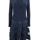 Lauren Ralph Lauren Women's Tulle-Trim Jersey Dress Navy  Size 2