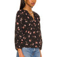 1.STATE Women's Floral Button up Shirt Black Size 1X