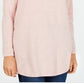 Karen Scott Women's Textured Tunic Sweater Pink Size Small
