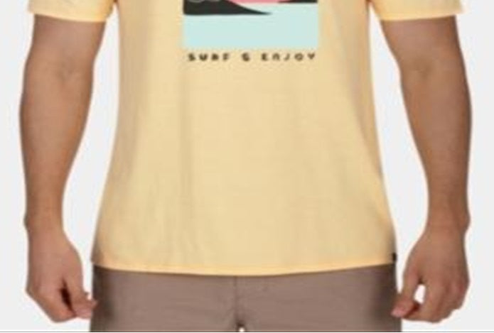 Hurley Men's Good Times Logo Short Sleeve Graphic T-Shirt OrangeSize X-Large