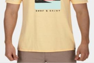 Hurley Men's Good Times Logo Short Sleeve Graphic T-Shirt OrangeSize X-Large