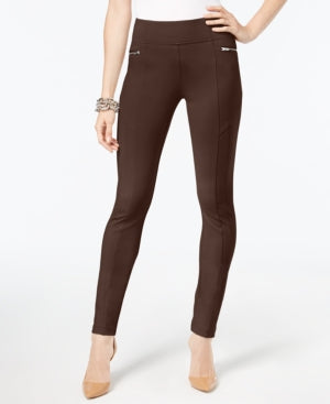 Inc International Concepts Women's Skinny Moto Pants Brown Size 10