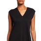 Eileen Fisher Women's Plus V Neck Dress Black Size 2X