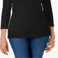 Karen Scott Women's Scoop Neck Top Black Size M