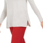 Charter Club Women's Cashmere Side-Weave Sweater  Silver Size Medium