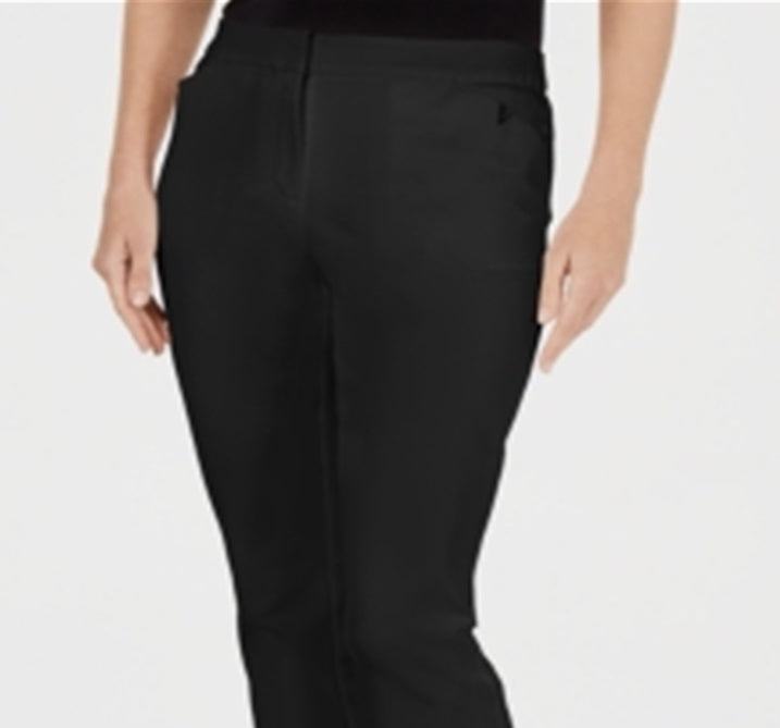 Alfani Women's Notched Pocket Slim Fit Pants Black Size 4