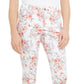 Charter Club Women's Floral Printed Bristol Capri Jeans White Size 10
