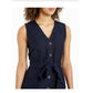 Charter Club Women's Button-Front Dress Intrepid Blue Size 10