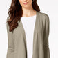 Charter Club Women's Open Front Cardigan Gray Size Small