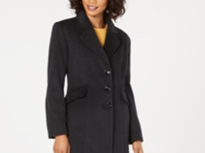 Forecaster of Boston Women's Notched Collar Maxi Walker Coat Black Size 10