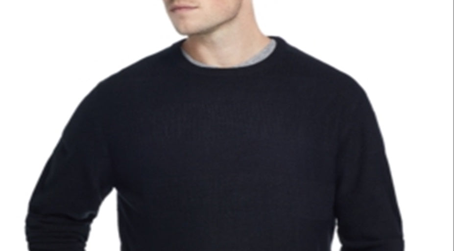 Weatherproof Vintage Men's Striped Crew Neck Sweater Black Size Medium
