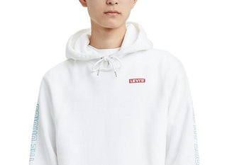 Levi's Men's Graphic Pullover Hoodie White Size Medium