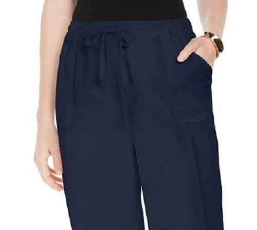 Karen Scott Women's Capri Pull on Pants Blue Size Petite Small