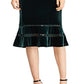 Ralph Lauren Women's V Neck Below the Knee Sheath Cocktail Dress Green Size 4