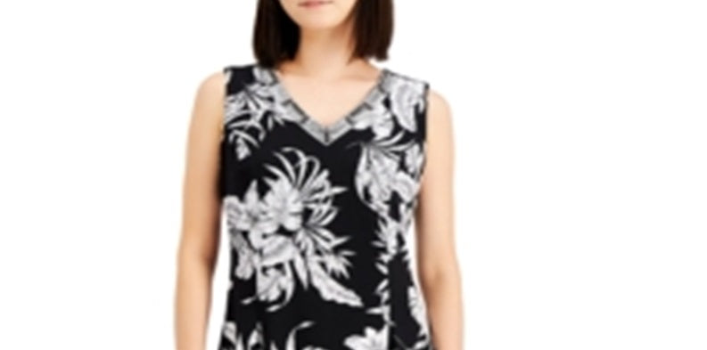 JM Collection Women's  Tropic Palapa Embellished Dress Black Size X-Small