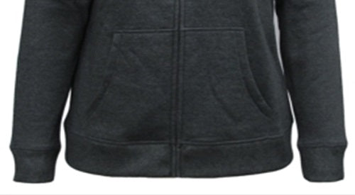 Karen Scott Women's Zip Front Hooded Sweatshirt Gray Size Small