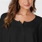 Style & Co Women's Ruffled Long Sleeve Scoop Neck Blouse Black Size X-Small