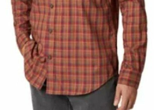 Columbia Men's Vapor Ridge Iii Modern Classic Fit Plaid Shirt Red Size 2XL