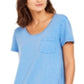 Style & Co Women's One Pocket T-Shirt Dress Blue Size Medium